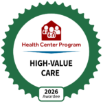 Health Center Program 2026 Awardee badge for High-Value Care