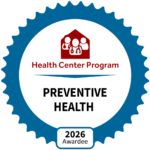 Health Center Program 2026 Awardee badge for Preventive Health